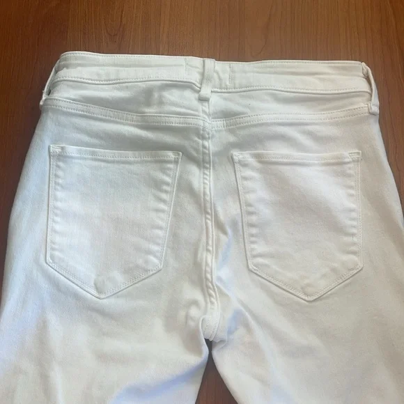 New Abercrombie & Fitch white ankle Skinny Jeans frayed 2 26 - Picture 4 of 6